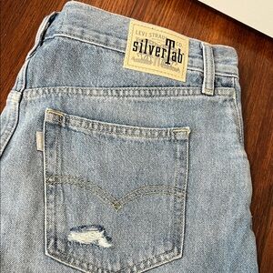 Levi's Distressed Mom Style Jean Shorts
